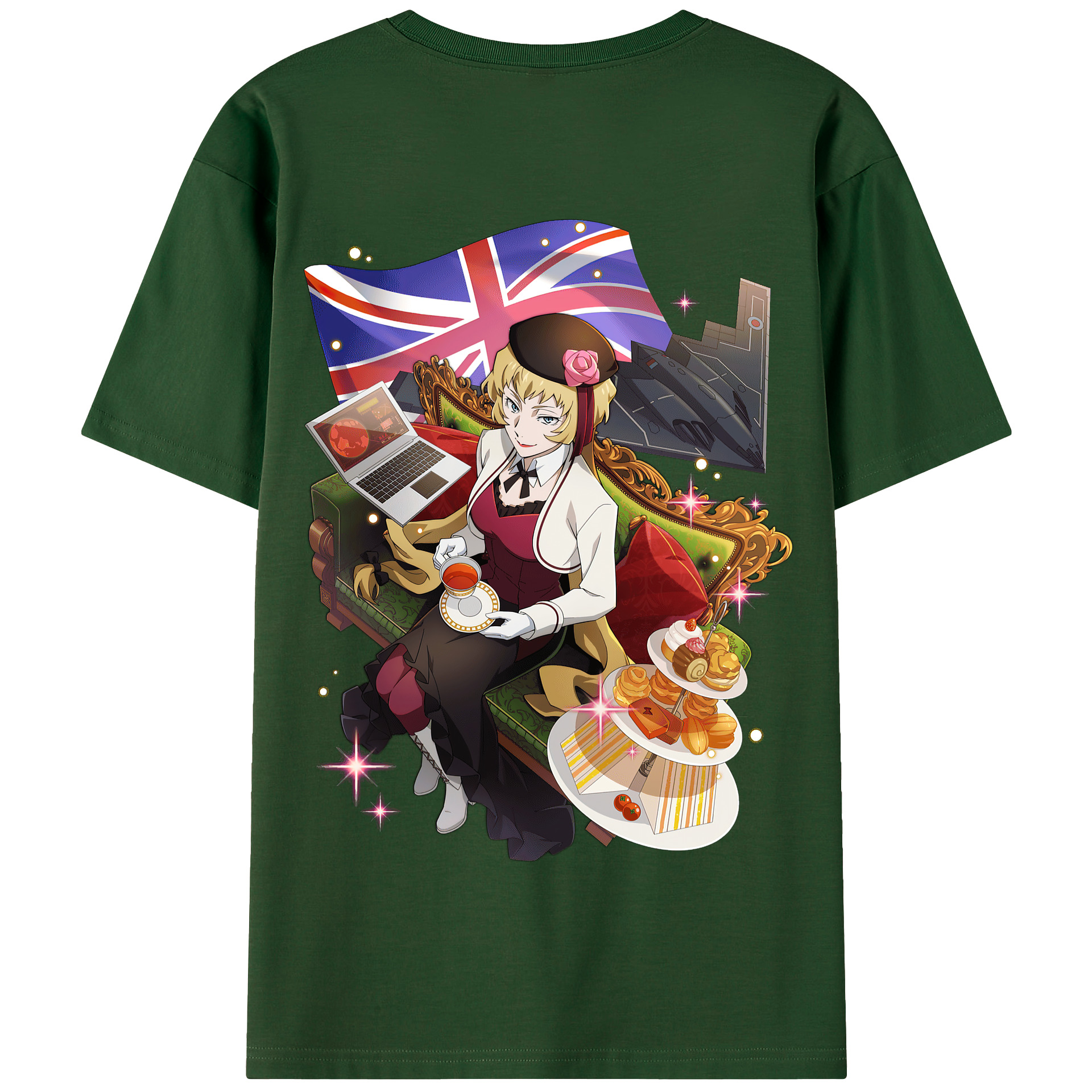（画像用） 文豪ストレイドッグス Bungo Stray Dogs 綿100％半袖Tシャツ（背面プリント）